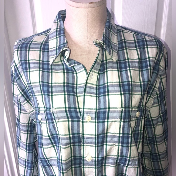 Lucky Brand Blue and White Plaid Men's Shirt - Picture 2 of 7